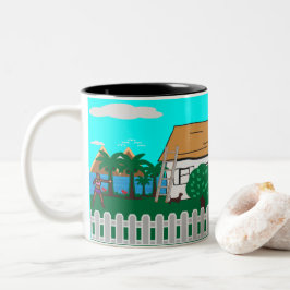 Taza Bicolor La Vida En La Playa