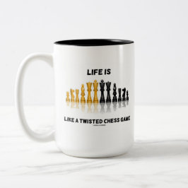 Taza Bicolor La Vida Es Como Un Juego De Ajedrez Girado (Juego 
