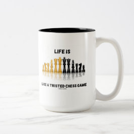 Taza Bicolor La Vida Es Como Un Juego De Ajedrez Girado (Juego 