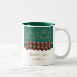 Taza Bicolor La vida es como una caja de bombones