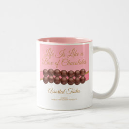 Taza Bicolor La vida es como una caja de bombones