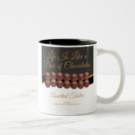 Taza Bicolor La vida es como una caja de bombones
