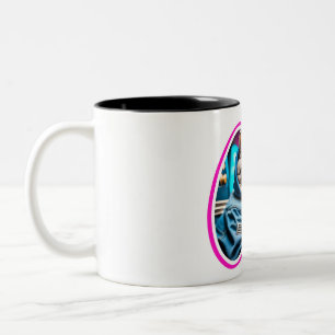Taza Bicolor La vida es mejor con los gatos Mug envolver a gato