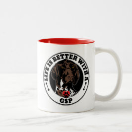Taza Bicolor La Vida Es Mejor Con Una Raza De Perro Del SGP