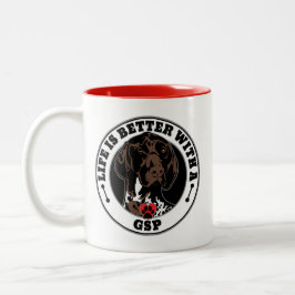 Taza Bicolor La Vida Es Mejor Con Una Raza De Perro Del SGP
