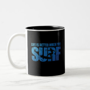 Taza Bicolor La vida es mejor cuando navegas