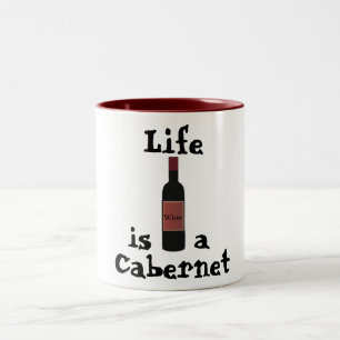 Taza Bicolor La vida es un café de Cabernet