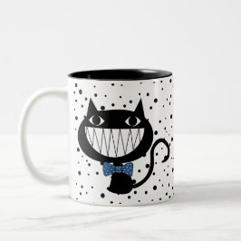 Taza Bicolor La vida es un gato medio