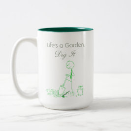 Taza Bicolor La vida es un jardín