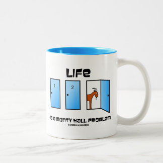Taza Bicolor La vida es un problema de Monty Pasillo (tres