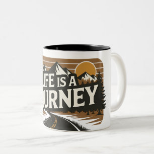 Taza Bicolor La vida es una diversión para acampar