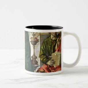 Taza Bicolor La Virgen y los santos, 1474