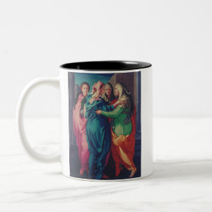 Taza Bicolor La Visitación por Pontormo Arte Refinado Mannerist