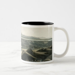 Taza Bicolor La vista de las montañas rocosas, platea 44 de