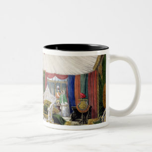 Taza Bicolor La vista del cuarto y de la marfil entoldados