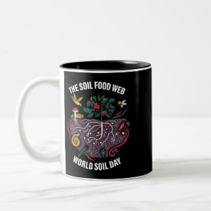 Taza Bicolor La web de la comida del suelo para el Día Mundial