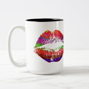 Taza Bicolor Labios Elegantes #33