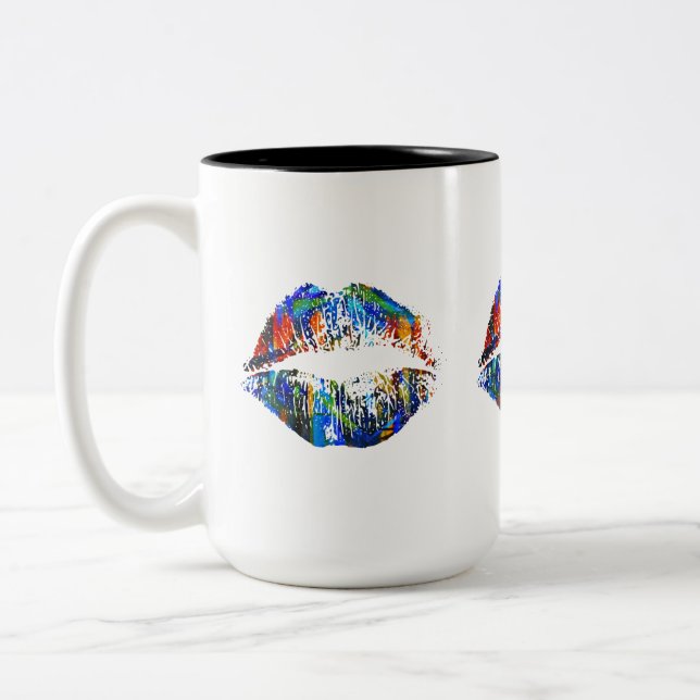 Taza Bicolor Labios elegantes #36 (Izquierda)