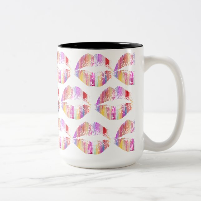 Taza Bicolor Labios estilizados #30 (Derecha)