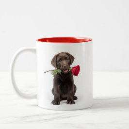 Taza Bicolor Labrador Love