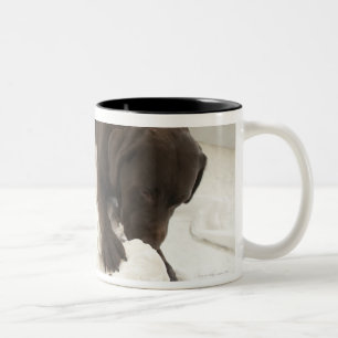 Taza Bicolor Labrador marrón