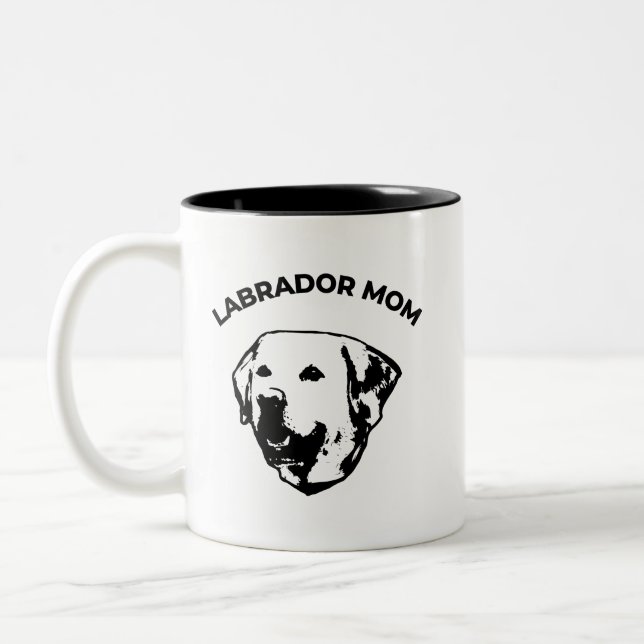 Taza Bicolor Labrador Mom Coffee Mug (Izquierda)