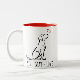 Taza Bicolor Labrador por amor y permanencia