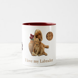 Taza Bicolor Labrador retriever coffee mug
