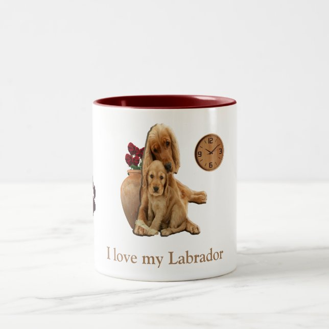 Taza Bicolor Labrador retriever coffee mug (Centro)