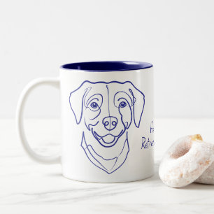 Taza Bicolor Labrador Retriever. ¡Felicidad, Edición Retriever!
