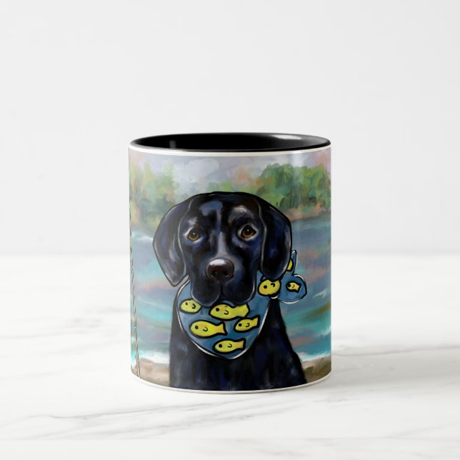 TAZA BICOLOR LABRADOR RETRIEVER NEGRO (Centro)