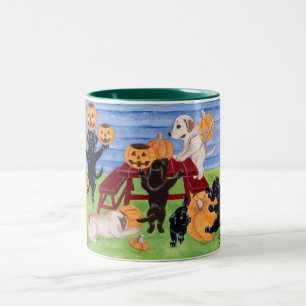 Taza Bicolor ¡Labradores de Halloween!