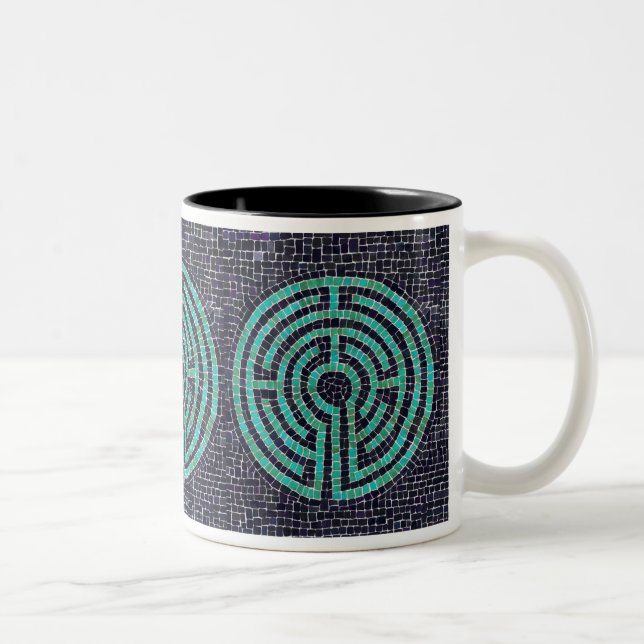Taza Bicolor LABYRINTH III Mug negro de dos tonos (Derecha)