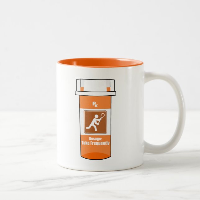 Taza Bicolor Lacrosse es mi medicamento (Derecha)