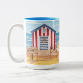 Taza Bicolor ladie en la playa