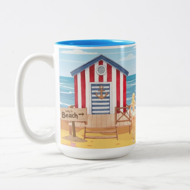 Taza Bicolor ladie en la playa (Izquierda)