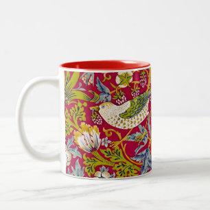 Taza Bicolor Ladrón de Fresas Morris Frambuesa Rojo Lima Floral