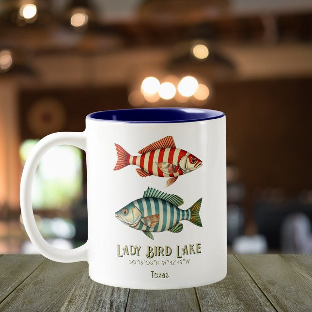 Taza Bicolor Lady Bird Lake Texas (Subido por el creador)