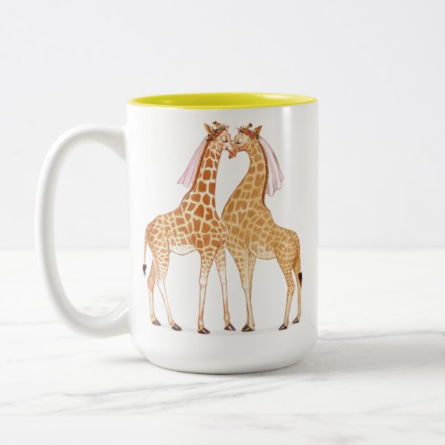 Taza Bicolor Lady Giraffe Love Mug (Izquierda)