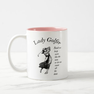 Taza Bicolor Lady Golfer