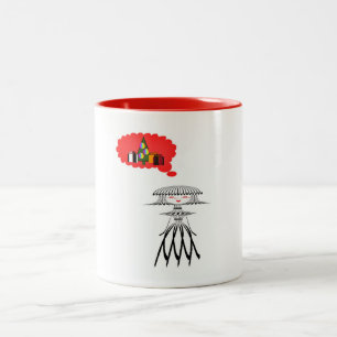 TAZA BICOLOR LADY PENSANDO EN NAVIDADES