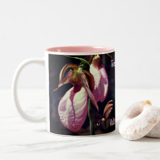 Taza Bicolor Lady Slipper Orchid Flower Parir personalizado