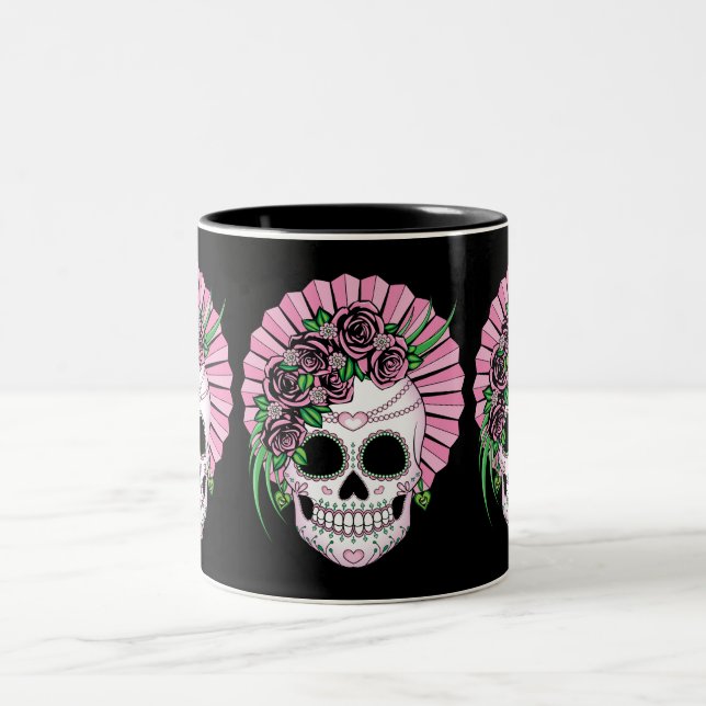 Taza Bicolor Lady Sugar Skull (Centro)