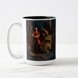 Taza Bicolor Lady y el dragón