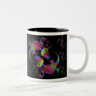 Taza Bicolor Lagarto del arco iris
