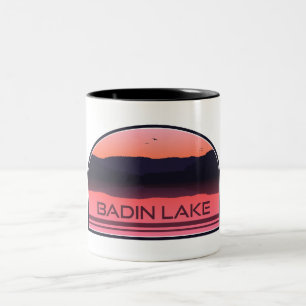 Taza Bicolor Lago Badin North Carolina Red Sunrise