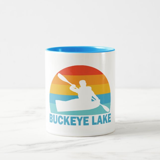 Taza Bicolor Lago Buckeye Ohio Kayak (Centro)
