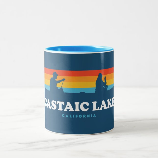 Taza Bicolor Lago Castaic California Canoa (Centro)