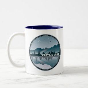 Taza Bicolor Lago Castaic California Reflejo