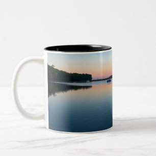 Taza Bicolor lago champlain amanecer en la bahía de saint alban